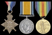 Three: Private E. R. Shorter, 3rd Dragoon Guards

1914-15 Star (10140 Pte., 3-D. Gds.); British War and Victory...