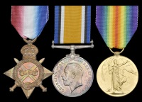 Three: Private T. A. Miller, 7th Dragoon Guards

1914-15 Star (4175 Pte., 7th D. Gds.); British War and Victory...