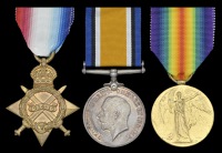 Three: Private A. Smith, 15th Hussars

1914-15 Star (4595 Pte., 15-Hrs.); British War and Victory Medals (4595...