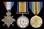 Three: Private S. Robinson, North Irish Horse

1914-15 Star (1316 Pte., N.Ir. H.); British War and Victory Medals...