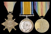 Three: Private J. Arnold, King Edward’s Horse

1914-15 Star (991 Pte., K. Edw. H.); British War and Victory...