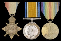Three: Private J. Arnold, King Edward’s Horse

1914-15 Star (991 Pte., K. Edw. H.); British War and Victory...