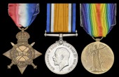 Three: Private M. Middleton, Royal Scots
1914-15 Star (3744 Pte., R. Scots); British War and Victory Medals (3744...