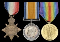 Three: Private C. Emmerson, 2nd Battalion Northumberland Fusiliers, killed in action, France/Flanders, 24 April...