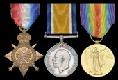 Three: Private J. E. Spencer, 2nd Battalion Bedfordshire Regiment, killed in action, France/Flanders, 26 March...