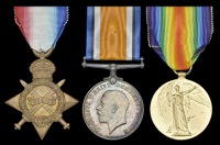 Three: Private G. A. Maguire, Cheshire Regiment
1914-15 Star (337 Pte., Ches. R.); British War and Victory Medals...