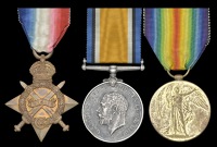 Three: Private J. E. Corby, 11th Battalion Royal Welsh Fusiliers, killed in action, Salonika, 15 November...