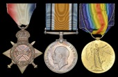 Three: Private F. Bridges, 3rd Battalion London Regiment
1914-15 Star (1260 Pte., 3-Lond. R.); British War and...