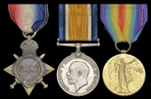 Three: Private F. W. Brent, 5th Battalion London Regiment (London Rifle Brigade)
1914-15 Star (2207 Pte., 5-Lond....