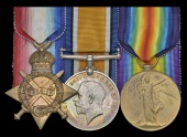 Three: Colour Serjeant J. Franklin, 10th Battalion London Regiment (Hackney)
1914-15 Star (1276 Cpl., 10-Lond. R.);...