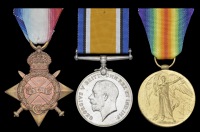 Three: Private H. S. Harnie, 14th Battalion London Regiment (London Scottish)
1914-15 Star (3433 Pte., 14-Lond....