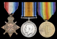 Three: Private W. Sawers, 42nd Battalion Canadian Infantry
1914-15 Star (41829 Pte., 42/Can. Inf.); British War and...