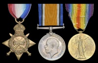 Three: Private T. G. Kelly, 1st South African Infantry
1914-15 Star (Pte., 1st Infantry); British War and Bilingual...