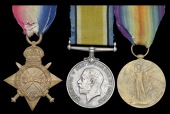Three: Private H. N. van Heerden, 7th South African Infantry
1914-15 Star (Pte., 7th Infantry); British War and...