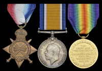 Three: Corporal J. Adair, 11th, late 1st South African Infantry

1914-15 Star (Pte., 1st Infantry); British War...