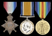Three: Gunner W. Ramsay, South African Heavy Artillery
1914-15 Star (Gnr., S.A.H.A.); British War and Bilingual...