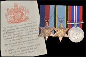 Three: Sergeant A. P. Coombe, Royal Air Force, who was killed in action in a raid on Berlin while serving as a Bomb...
