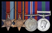 Four: Flying Officer A. T. Morrison, Royal Air Force Volunteer Reserve, who flew numerous missions as a navigator in...