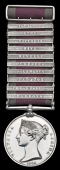 The Peninsula War medal awarded to Major John Middleton, 95th Rifles, who was present in every action in which the...
