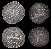 Richard I (1189-1199), Pennies (2), both London, Henri, reads henric · on · on lvn, 1.41g/10h (SCBI Mass 1105...
