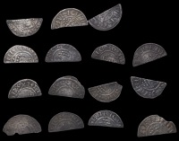 John (1199-1216), Cut Halfpence (2), both Durham, class Va 2, Pieres, [peres ·]on · dvr:, 0.78g/1h (SCBI Mass...