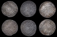 John (1199-1216), Pennies (3), all York, class Va 2 (2), both Davi, davi · on · ever, s reversed, six pearls to...