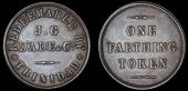 Trinidad, PORT OF SPAIN, J.G. D’Ade & Co, copper Farthing, c. 1870, legend, rev. value, 3.02g/6h (Lyall 498; Prid....