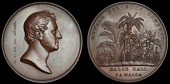 Medals, Jamaica, Sir Henry de la Beche, Good Conduct award, 1841, a copper medal by W. Wyon, from the same dies as...