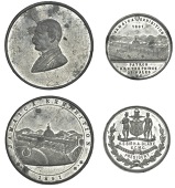 Medals, Jamaica, Jamaica International Exhibition, 1891, a white metal medal, unsigned, bust of Sir Henry Blake...