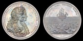 Medals, Turks and Caicos Islands, Spanish Wreck Recovered, 1687, a silver reproduction of Bower’s medal, struck in...