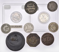 Danish West Indies, ST. THOMAS, C.A. Daniel & Co, German silver Cent, c. 1887, 19.5mm (Sømod 4622; Higgie 407;...