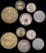 Ecuador, BABAHOYO, Alfredo Reyre, Hacienda Violeta, brass 50 Centavos, 30mm (Rulau 1); GUAYAQUIL, Letechi Hermanos,...