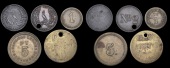 Egypt, ALEXANDRIA, Cassavetti Bros & Co, copper (2), revs. no. 2, no. 7, both 22mm (Ford 421); Jardin Rosette, brass...