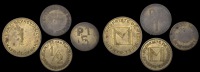 Egypt, GIZA, G. Demetriades, Fantasio Gardens, brass 5 Piastres and Piastre, 23 and 26mm (Noble 1727);...