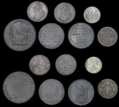 France, PARIS, Caisse de Bon Foy, 2 Sols 6 Deniers (2), both 1791 (Brandon 210a; KM. Tn37); Lefèvre, Lesage & Cie,...