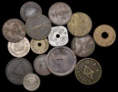 India, ALIPORE, Imperial Government Mint, brass 50 Paisa, 24mm (Thakkar 100.2.21); BHAVNAGAR, S.B.T., Lakshmi, 1959,...