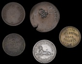 Malta, GZIRA, Charles Brincat, uniface brass, sammy’s gyzra, 21mm (Lyall 1007; Ford 356); SLIEMA, Cairo Bar...