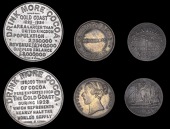 Nigeria, Macgregor Laird, Eighth-Penny, 1858, die III, 21mm (Vice 9); LAGOS, Gilruth Bros, brass, 22mm (Vice 10);...