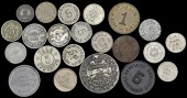Panama, BOQUETE, Nemesio Ledesma, brass Una Lata de Café, 29mm (Rulau 5); COLON, Santiago Garcia, cupro-nickel 5...