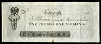CORNWALL, Falmouth, Falmouth [Bank], One Guinea, 180–, proof on paper, no partnership details (cf. Outing 773). A...
