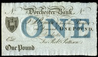 DORSET, Bridport, Dorsetshire General Bank, Two Pounds, 180–, unissued, for William Fowler, William Good & Co...