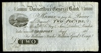 DORSET, Dorchester, Dorchester Bank, One Pound, 18—, unissued, for Robert Pattison (Outing 705b). About...