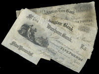 Co DURHAM, Darlington, Darlington Bank, Five Pounds, 24 November 1893, G/Q 514, Durham, Durham Bank, Five Pounds, 16...