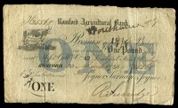 ESSEX, Romford, Romford Agricultural Bank, One Pound, 23 March 1825, no. 25568, for Joyner, Surridge & Joyner,...