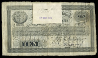 LINCOLNSHIRE, Stamford, Stamford, Spalding & Boston Banking Co Ltd, Ten Pounds, 2 June 1892, E 6507 (Outing 2036g)....
