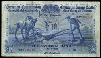 The National Bank Ltd, Ten Pounds, 2 October 1931, 01NT 036019, Brennan-Russell signatures (CAN 3; MacDevitt E-027)....