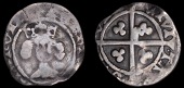 Henry IV (1399-1413), Light coinage, Penny, Durham, trefoil on breast, saltire before civi (?), pellets in rev....