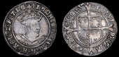 Henry VIII (1509-1547), Second coinage, Groat, Tower, mm. mm. lis, saltires in forks, reads agl z franc, 2.74g/2h...