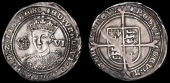 Edward VI (1547-1553), Third period, Fine issue, Sixpence, London, mm. tun, 2.91g/3h (N 1938; S 2483). Old crease...