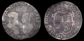 Philip and Mary (1554-1558), Shilling, 1554, English titles, reads ang, mark of value divided by crown above shield,...